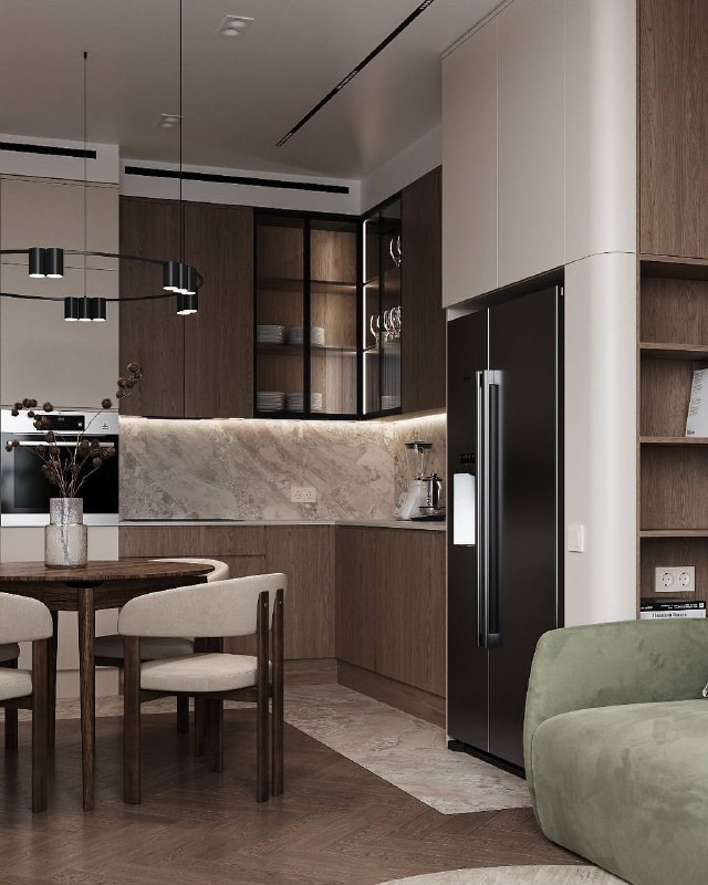 Кухня-гостиная 20,1 кв.м Дизайн JEEVA DISIGN | Декор Интерьер Дизайн - изображение 5 - кухня, гостиная, дизайн