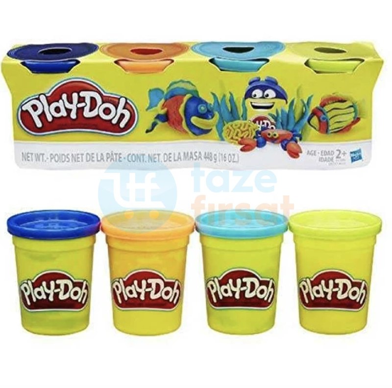Play-Doh Tatlı Renkler Oyun Hamuru 4'lü Paket | Her Biri 113 g (4 oz) Kutu | 2 Yaş ve Üzeri Çocuklar İçin | Sanat ve El İşi Etkinlikleri ile Parti Hediyeleri İçin