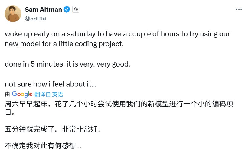 另外 Web Arena 上有个新的 o3 模型前端能力非常强#ai创造营#Open AI 的模型终于在代码上发力了，Sam 刚发的推特也似乎在暗示这个模型另外 Web Arena 上有个新的 o3 模型前端能力非常强#ai创造营#Open AI 的模型终于在代码上发力了，Sam 刚发的推特也似乎在暗示这个模型