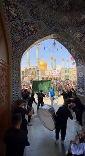 🎦 מצב הרוח של המקדש הקדוש של הגברת מקראמט עם נוכחות של קבוצות אבלים ביום הארבאין של חוסייני