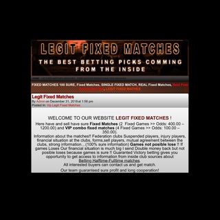LEGIT FIXED MATCHES Telegram Group Link