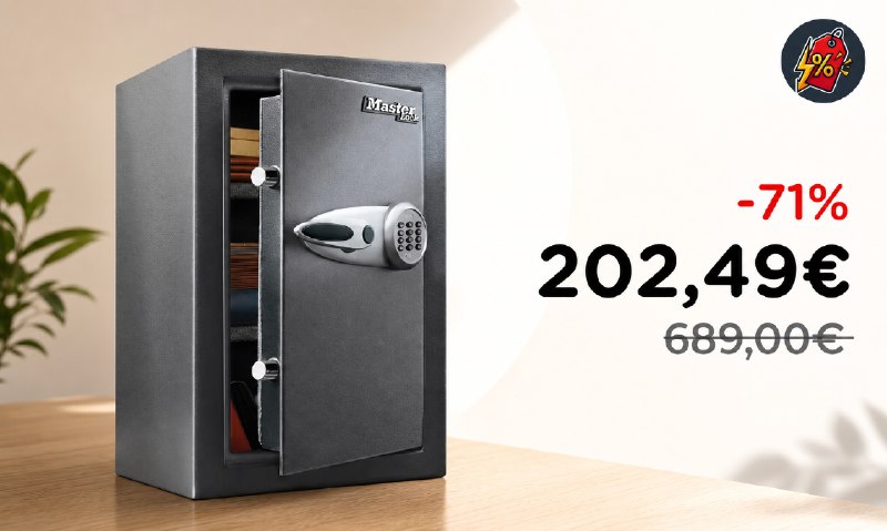 Master Lock Cassaforte Alta Sicurezza 61L: Offerta Imperdibile a 202,49€!
