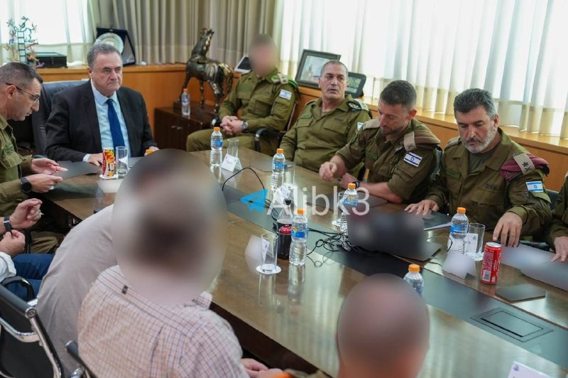 שר צבא הכיבוש כץ עורך התייעצויות ביטחוניות רב-חזיתיות.