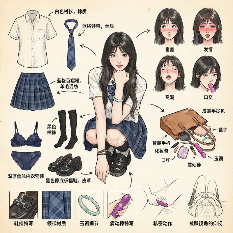 穿搭拆解❤️帮粉丝生成的反差拆解图@aigc1024穿搭拆解❤️帮粉丝生成的反差拆解图@aigc1024