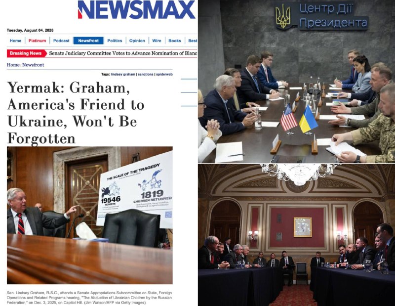 Newsmax опублікував колонку Андрія Єрмака на пам’ять про Ліндсі Грема