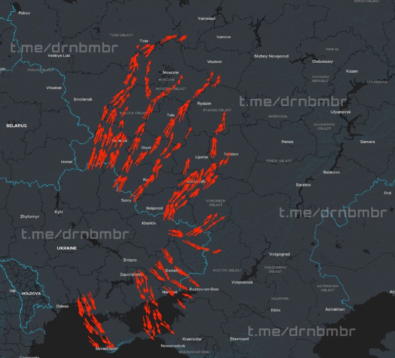 Ніч обіцяє бути довгою — близько 430 дронів летять до цілей