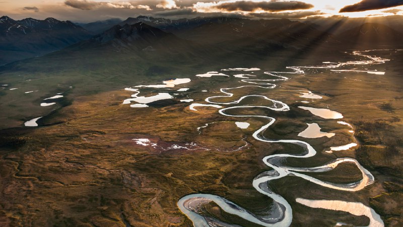 Wind River's wild danceWind River, Brooks Range, Arctic National Wildlife Refuge, Alaska (© Design Pics/Danita Delimont)