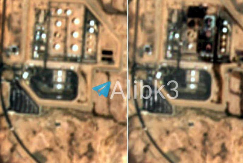 תמונות לוויין מציגות נזק גדול למתקן ארמקו באבהא, 6 טנקים נהרסו כליל ו-8 טנקים נוספים שניזוקו.