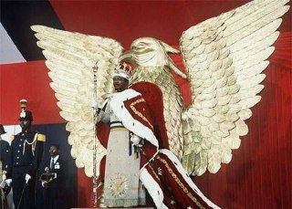 The coronation of Emperor Bokassa of the Central African Republic. It cost a third of the CAR's budget, and among the delicacies served was the flesh of his political opponents. 1976.Time Machine | Historical Photo
