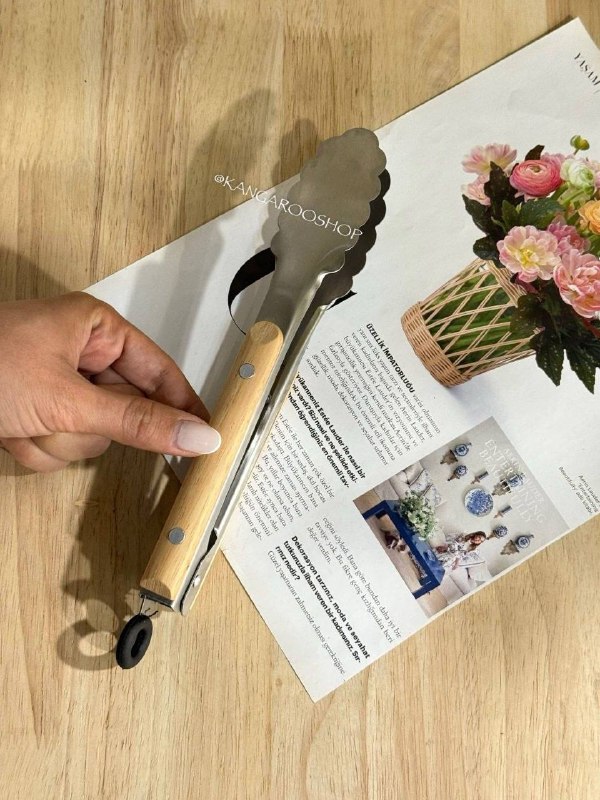 Kangarooshop: 🌸 انبر سالاد دسته چوبی کوچک کد x160🔼طول : 23,5 cm🔼📦۲۴۰ عدد🔼قیمت : ۲۴۶/۰۰۰ ت🆔كانال فروشگاه👇🏻@KangarooshopII ☎️📞 :"شماره ه