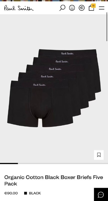 Paul Smith мужские боксеры / трусы. набор 5 шт (оригинал)