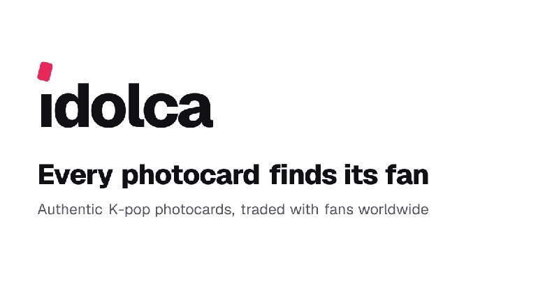 Idolca · Every photocard finds its fan