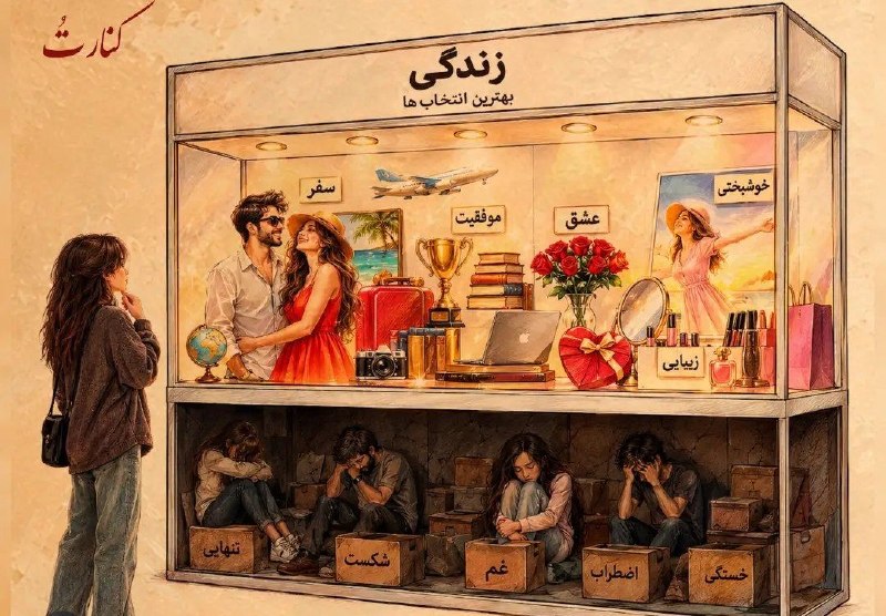ناب کوییز | Nab Queiz: به زندگی کهآدمها به نمایش میذارن غبطه نخورید.یه فروشنده،قشنگترین جنسهاش رو تو ویترین میچینه.