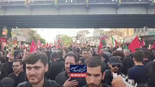 🎦 מבול של אנשים אבלים על מר שנהרג איראן - גשר עץ לכיוון גשר רוסנדלאן