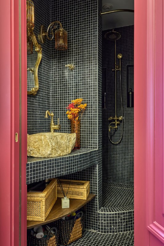 Эклектичная студия 25 м в Крылатском винтаж и французский шик Хозяйка квартиры работает врачом-сомнологом. Перед дизайнером Ариной Дудниковой стоял... - изображение 4 - студия, интерьер, эклектичная