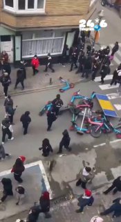 🇮🇱 גם בבריסל בבלגיה נרשמו היום הפגנות ועימותים עם כוחות המשטרה.