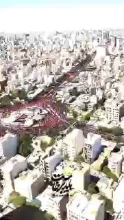 🔴במקביל, צילום אווירי של טקס הלווייתו של האייתוללה חמינאי במשהד