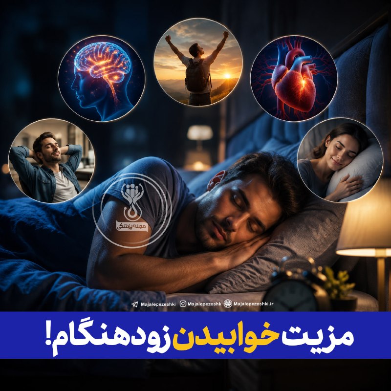 مجله پزشکی: مزیت خوابیدن زودهنگام!◽️بهبود کیفیت خوابخوابیدن در ساعت مناسب به تنظیم ریتم شبانهروزی بدن کمک میکند و باعث خواب عمیقت