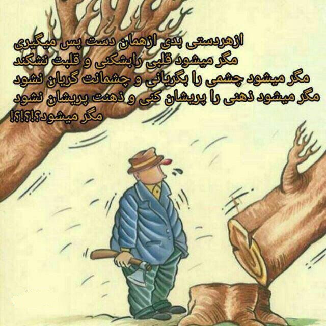 🌹روزگاری غریب🌹: از هر دستی بدهی از همان دست پس میگیریمگر میشود قلبی را بشکنی و قلبت نشکندچشمی را بگریانی و چشمانت گریان نشودمگر میشود ذه