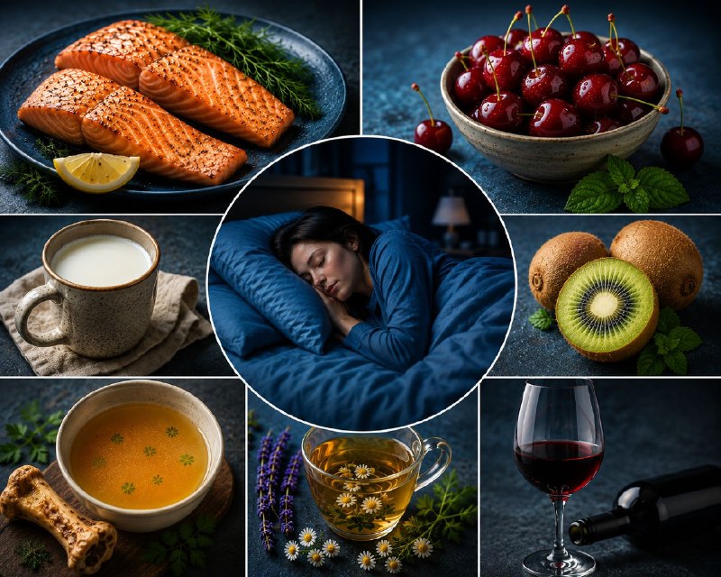 کلینیک تغذیه دونات: برای خواب بهتر چه بخوریم؟ شواهد علمی چه میگویند؟ 😴🐟 ماهیهای چرب (مثل سالمون): قویترین شواهد را دارند. امگا-۳ و نقش آن