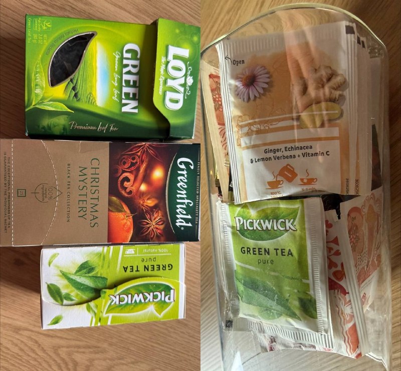 почти целые упаковки разного чая — фото 1