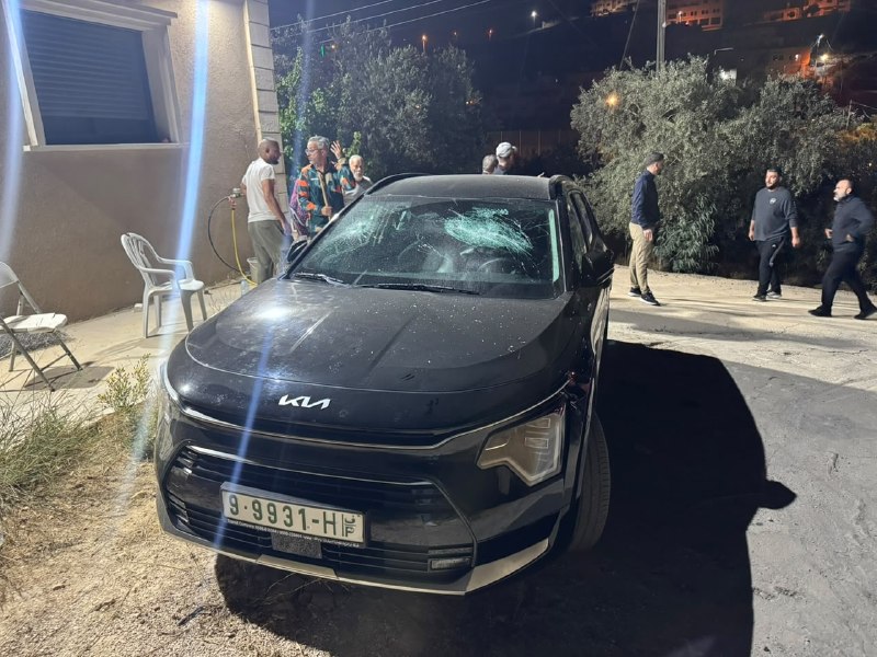 מתנחלים מרסקים רכב פלסטיני בסינג'יל, צפונית לרמאללה