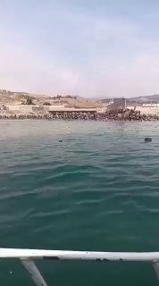 ❗️🇲🇦🇪🇸 Thousands of illegal migrants from Africa storm the border of the Spanish enclave of Ceuta from Morocco. Follow us -> LiveLeak