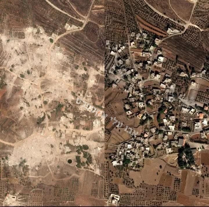 مجله نظامی ایران: 🔻روستای یحمر جنوب لبنان قبل و پس از جنگ و اشغال توسط اسرائیل🇮🇷مجله نظامی ایران@iranmilitarymag