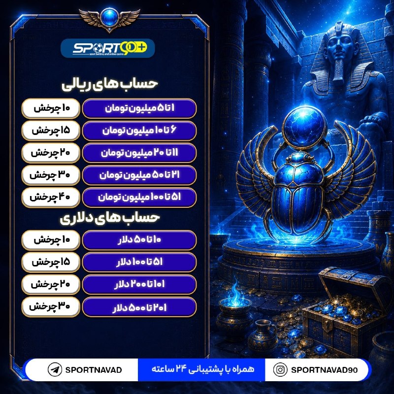 استقلالی | Esteghlali: 🎁 بونوس ویژه بازی Scarab Temple7️⃣ کاربران میتوانند با هر واریز واجد شرایط، متناسب با مبلغ واریزی خود برای بازی Scarab