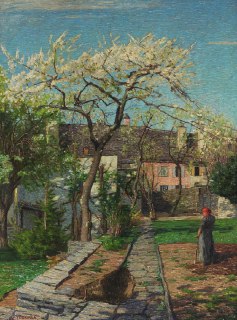 Carlo Fornara1871 - 1968Born in Prestinone into a humble family of Valle Vigezzo farmers in 1871, his talent emerged after he began attending courses in painting at the local Rossetti Valentini Art School in Santa Maria Maggiore, where he became close frie