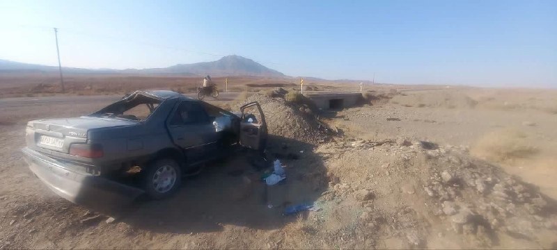 خاورستان: ♦️ خستگی و خواب‌آلودگی علت واژگونی پژو پارس در محور عشق‌آباد به بردسکنرئیس پلیس راه استان :🔹بامداد امروز یک دستگاه سواری