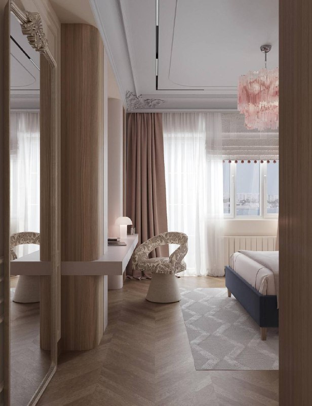 Нежная и элегантная получилась комната. Как вы думаете, чья это комната? Дизайнер Джамиля - изображение 5 - комната, нежная, элегантная