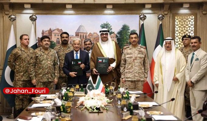 جهان بین‌الملل فوری🌍: کویت و پاکستان پیمان همکاری دفاعی و نظامی امضا کردند🔹در جریان سفر رسمی شیخ عبدالله علی عبدالله السالم الصباح، وزیر دفاع 