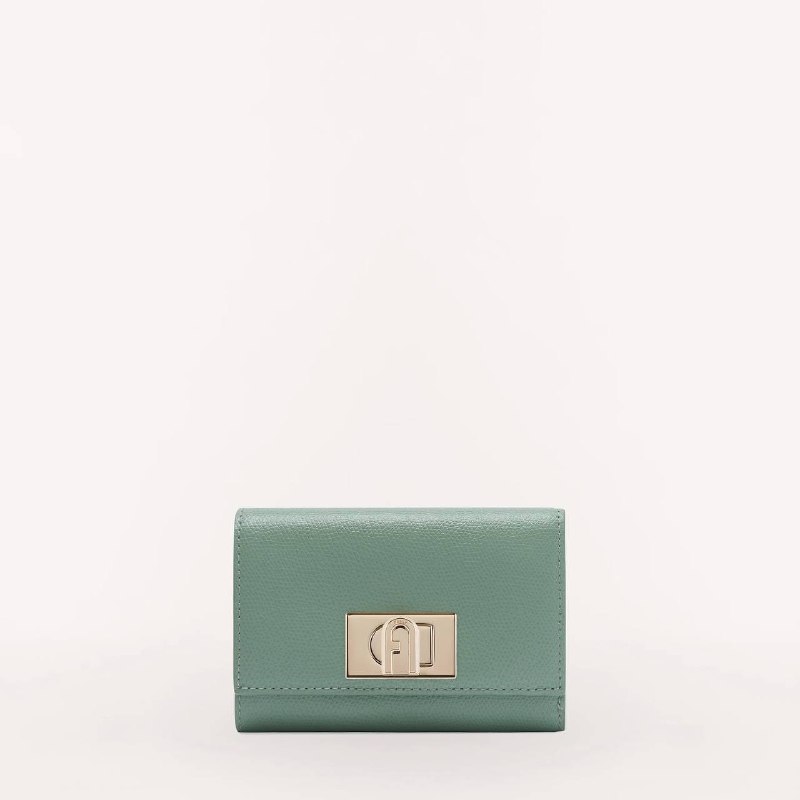 Кошелек Furla 1927 Compact Wallet Mineral Green M. Оригинал — фото 1