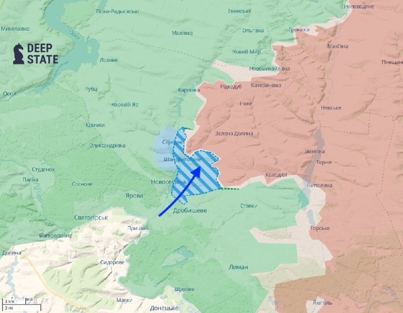 DeepState's latest map update shows that Ukrainian forces have liberated another 43.5 square kilometers and two settlements in Donetsk as part of Operation Vivaldi.