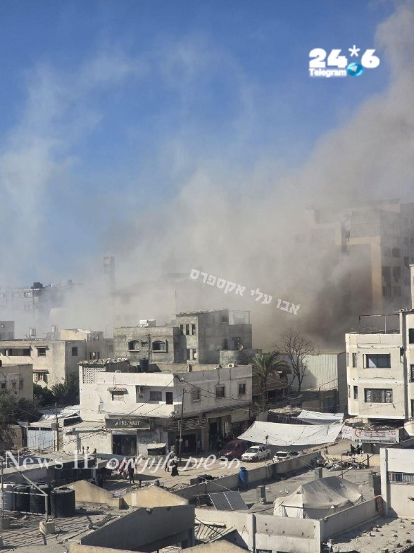 🇮🇱 תקיפה ממטוס קרב - ללא התרעת פינוי על בית משפחת א-סויריכי בשכונת נצר בעיר עזה. יש נפגעים. תקיפה ממטוס ק…
