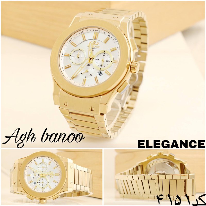 « فروشگاه بزرگ ساعت آق بانو »: ⌚️الگانس مردانه ⌚️♦️کد۴۱۵۱♦️سه موتوره فعال♦️دارای روز شمار♦️کیفیت عالی♦️موتور میوتا ژاپن♦️بند استیل ، رنگ ثابت♦️یک سال ض