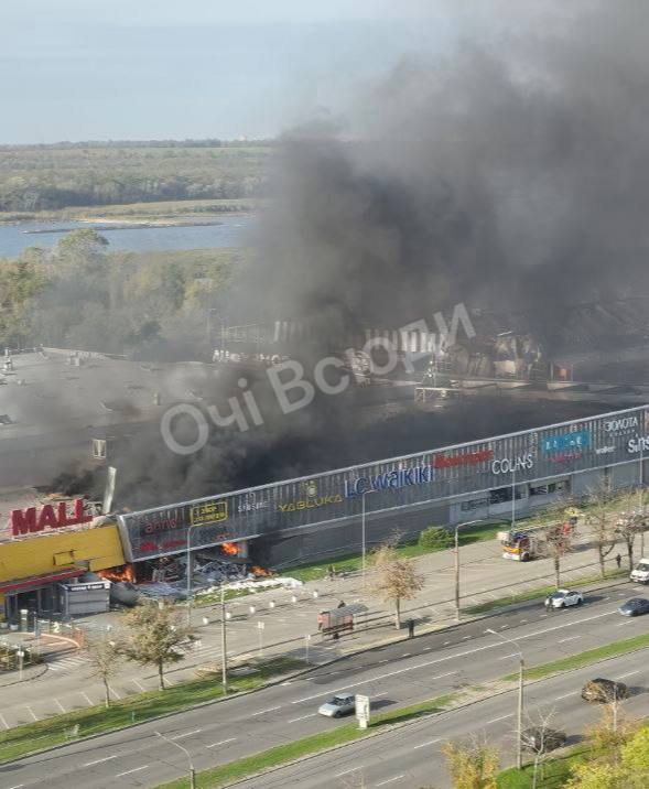 הבוקר הותקף מרכז הקניות סיטי קניון בזפורוז'יה באמצעות כטב"מ גרניום-4 סילון.