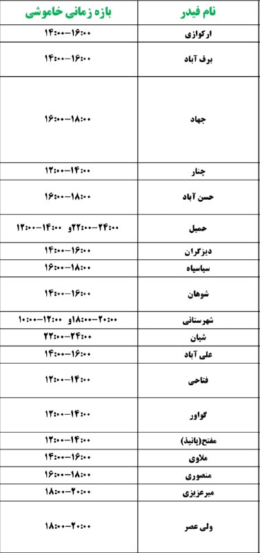🌍شهر من اسلام آباد🌍: برنامه قطعی برق اسلام آباد غرب فردا دوشنبه 2 شهریور❤️ڪـانال "شـهــرمــن اسلام آبــاد"👇‌‌‎‌‌‌‎‌‌♦️Join: ➣ @Mceslamabad 💎