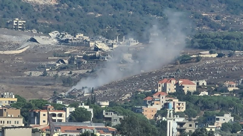 דחוף: ארטילריה הכיבוש הפציץ את העיירה נבטי אל-פאוקה, בדרום לבנון.