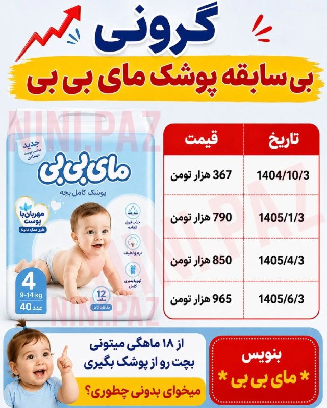 کانال آخرین قیمت: گرونی بی‌سابقه پوشاک مای بی بی 👼