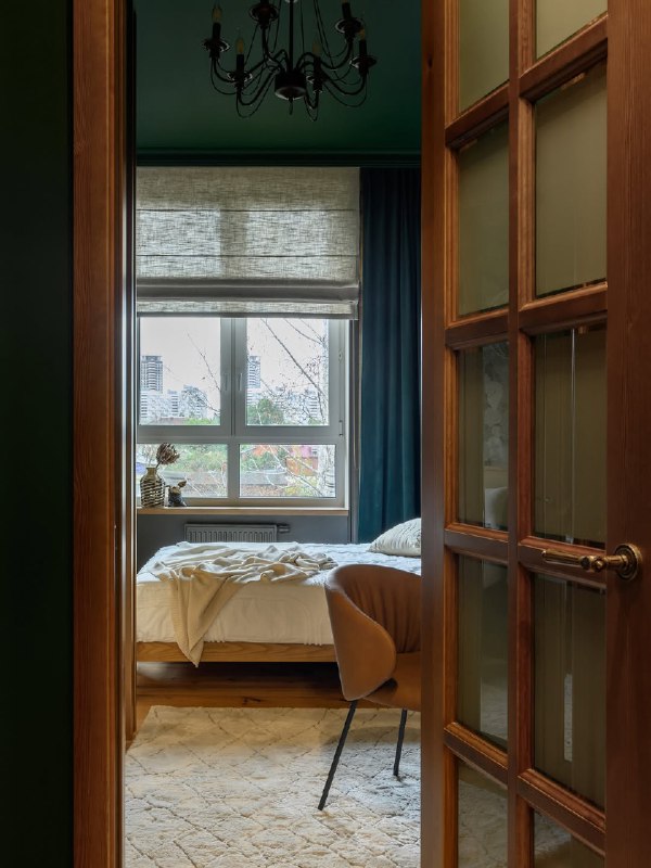 Квартира для молодой девушки-студентки. Её пожелания к интерьеру включают использование темно-зелёного цвета, деревянной фактуры и живых растений. ... - изображение 7 - квартира, молодой, девушки