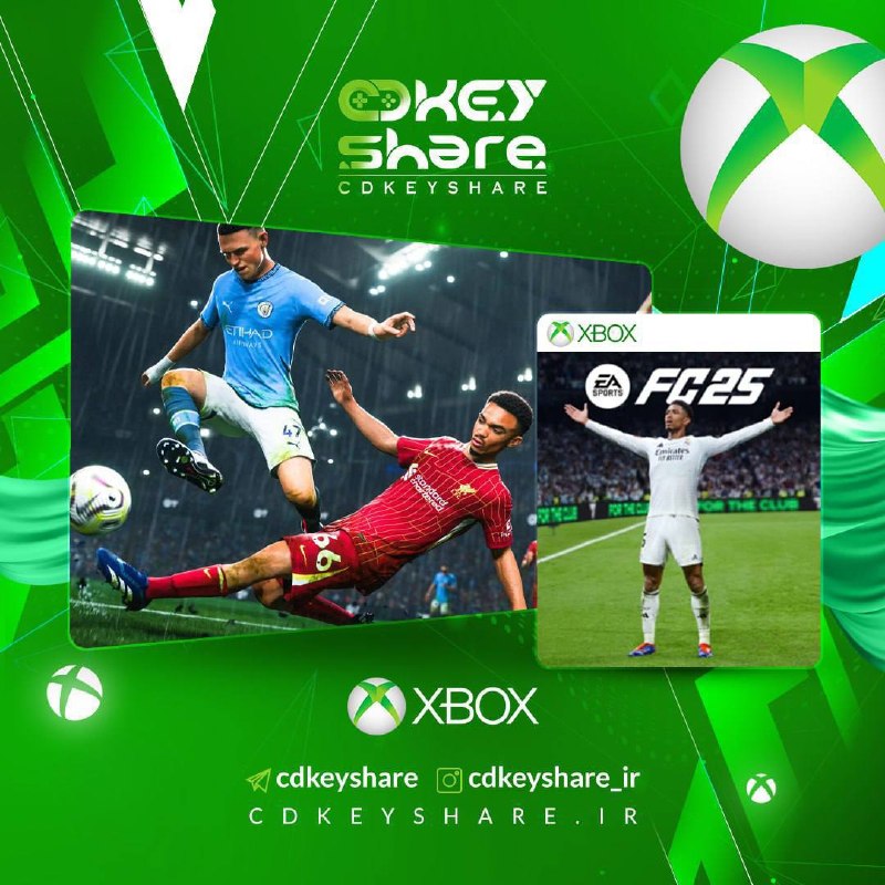 CDKeyShare.IR: 💯 EA SPORTS FC 25#اورجینال_کنسول📱 پلتفرم: Xbox One | Series S/X⚡قیمت ویژه با تخفیف💎 ظرفیت کامل💫ظرفیت هوم💫ظرفیت غیر هوم🛒