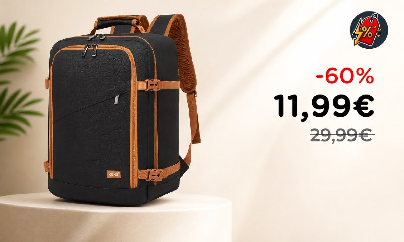 KONO Zaino da viaggio Ryanair: Sconto del 60% a soli 11,99€!