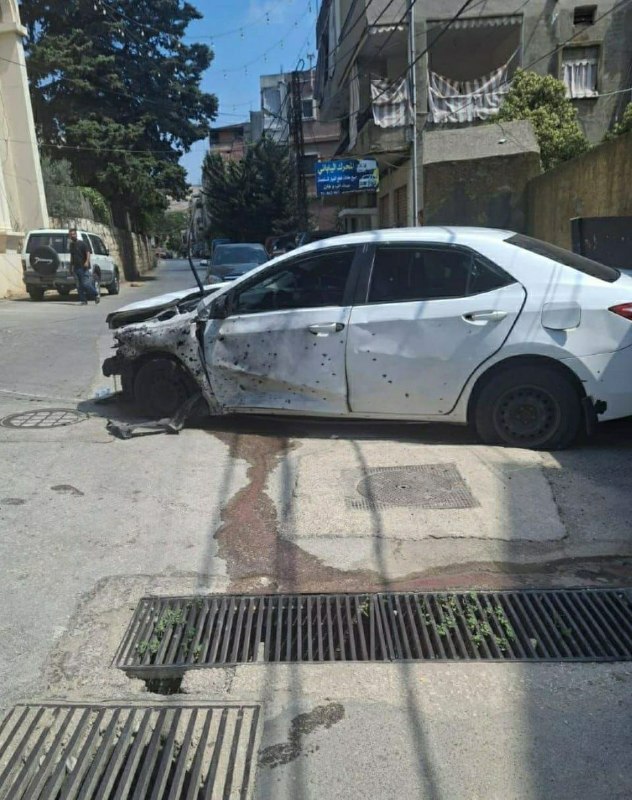 רכב הפצצה שוגר לאחרונה על ידי כוחות הכיבוש בנבטים, דרומית ללבנון