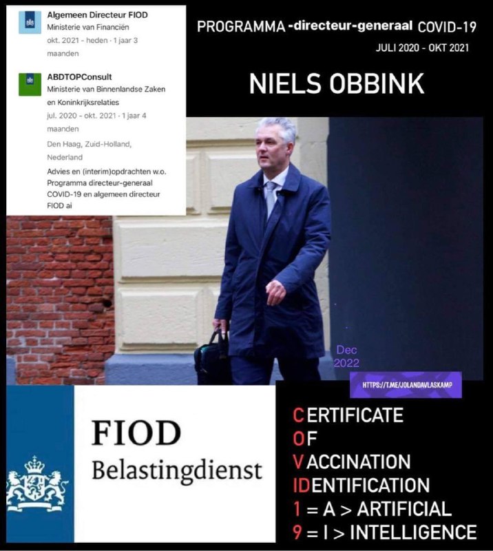 Het is een PROGRAMMA…..👇🙃 Certificate Of Vaccination IDentification 1 = A > Artificial 9 = I > Intelligence PROG...