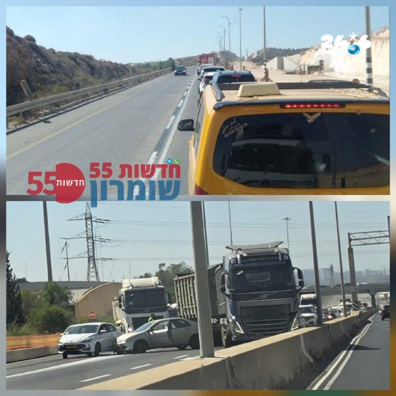 🇮🇱 כביש 60: עומס כבד מצומת מעבר מכמש לגבעת אסף בעקבות רכב תקוע. התנועה זוחלת. כביש 5 למזרח: בהמשך לתאונה…