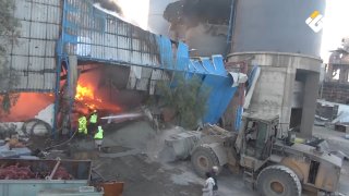וידאו | זירות הרס במפעל המלט חמדאן בנפת צנעא בעקבות התוקפנות הסעודית