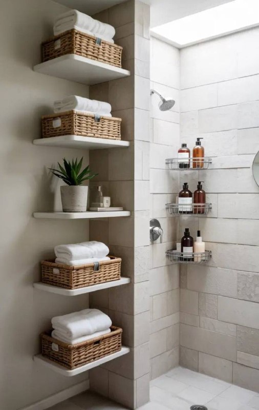Как навести порядок в маленькой ванной 9 идей для хранения косметики и полотенец - изображение 6 - навести, порядок, маленькой