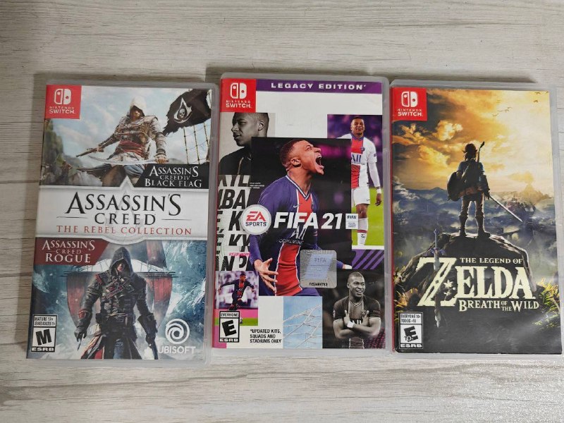 Switch accounts: ❤️ #آگهی_مشتری ❤️ بازی ها:Legend of Zelda botw : 7,000,000Assassin's creed rebel collection: 5,000,000FIFA 21 legacy edi